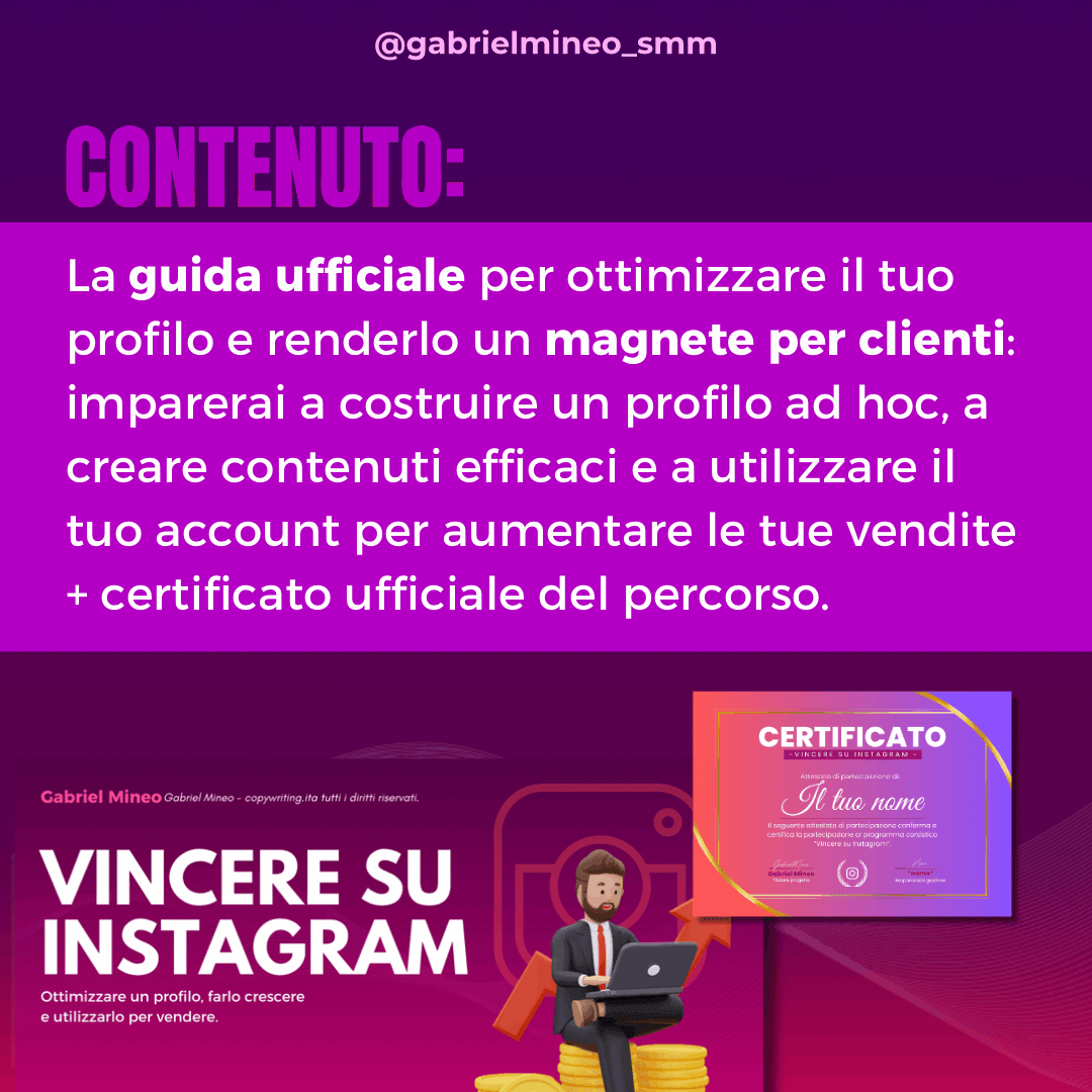 Vincere su Instagram